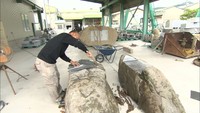 西日本豪雨で被災した真備町の石材店　「恩返し」の思いで石碑を製作　岡山・倉敷市