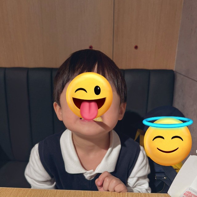 子供はマクドナルドのハンバーガー大好き！（のりぴさん提供）