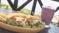 潮風を感じながら楽しむ　野菜たっぷりパニーニと自家栽培ブルーベリーのスムージー　香川【ほっとマルシェ】
