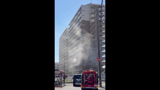 火事があった市営住宅　岡山市北区野田