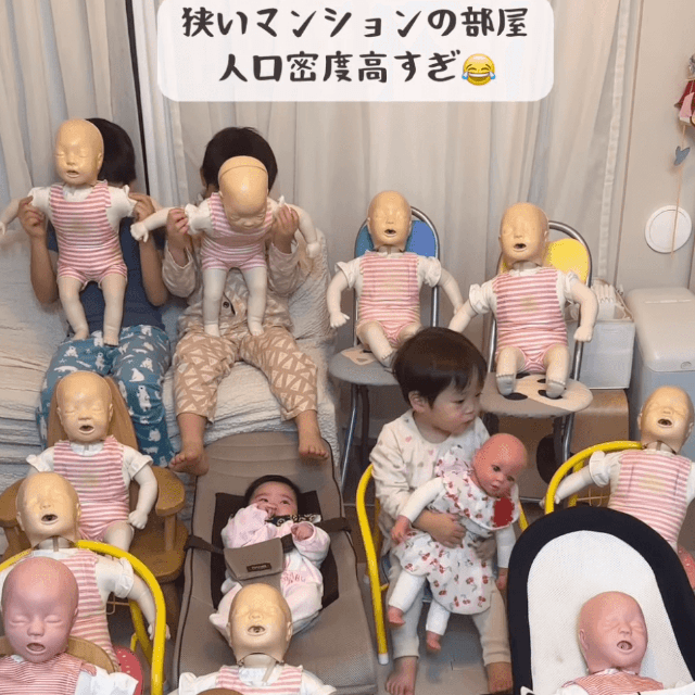 後列のお兄ちゃんたちは真剣なんです…！（提供：@twins_5kidsさん）