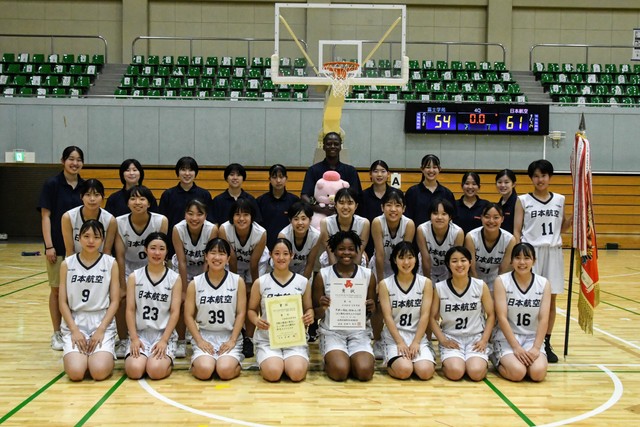 【女子決勝】日本航空―富士学苑（全国高校総体バスケ山梨県大会）