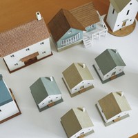 ふかんの構図で見る、色とりどりの屋根（画像提供：真田英幸 / minneさん）