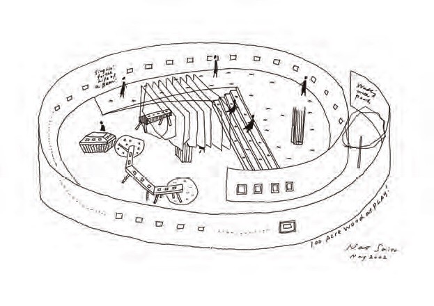 「クマのプーさん」展　展示プランのスケッチ、齋藤名穂