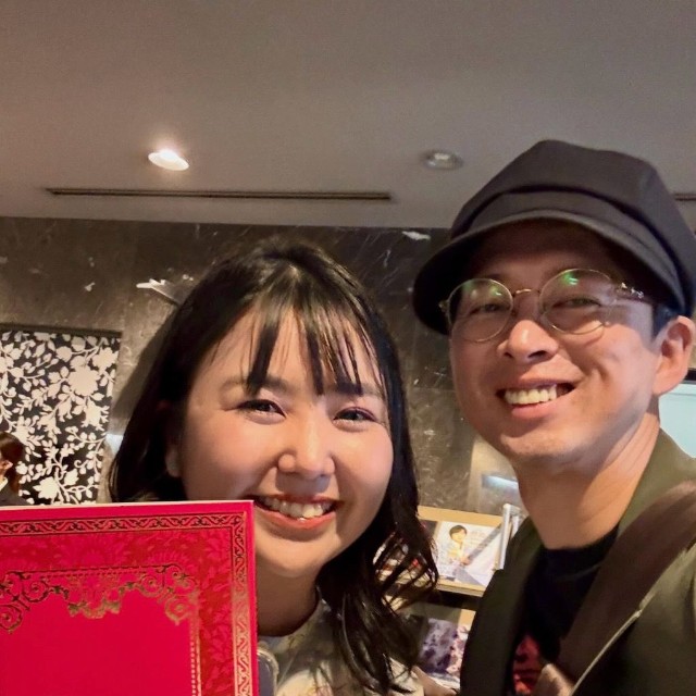 気象予報士の塩見泰子さん（左）と蓬莱大介さん（蓬莱大介さんのインスタグラムから）