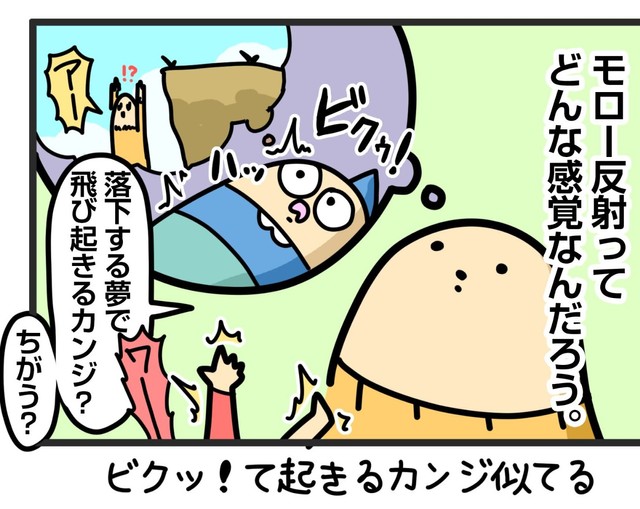 落ちる夢で起きる感じに似ている？（ダルダルのダル子さん提供）