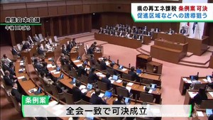 再生可能エネルギー事業に対する宮城県の独自課税　県議会で可決し成立