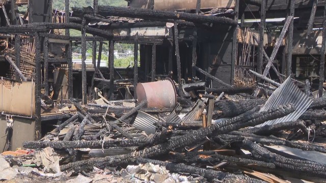 火事があった住宅　岡山・北区 5日午前10時ごろ