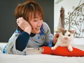 ガンで余命宣告　それでも作家に寄り添い続けた「神々しい猫」
