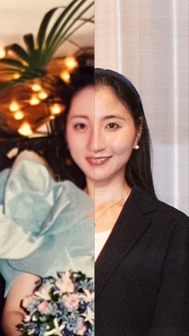 左が亡くなった母親、右がAkaneさんご本人／Akaneさん（@_gin720）提供