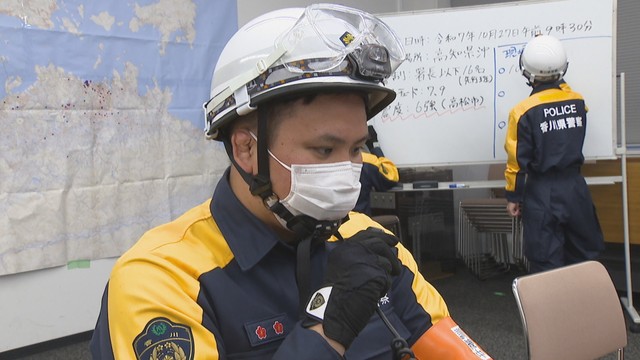 災害警備本部の移転・設置訓練　高松市防災合同庁舎　高松市番町