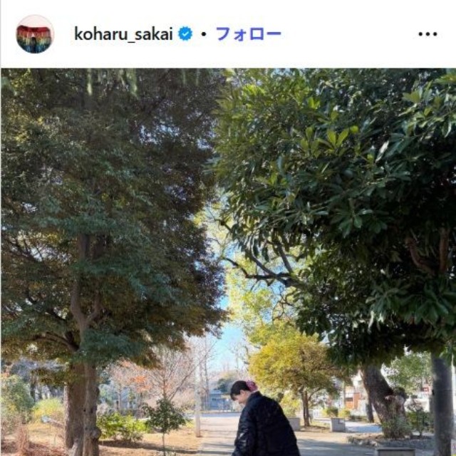 堺小春のインスタグラム@koharu_sakaiより=離婚を発表した2026年1月1日