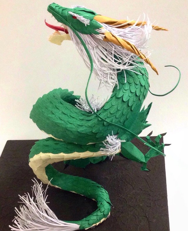 ペーパーアートで作った龍／紙龍-SiRYU-さん（@SiRYU000）提供