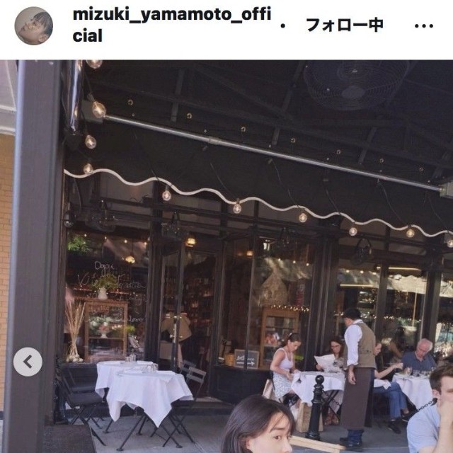 山本美月のインスタグラム＠mizuki_yamamoto_officialより