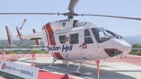 香川大学医学部付属病院のヘリポートで行われた運航開始式