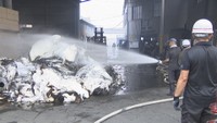 火事があった製紙工場　三豊市山本町