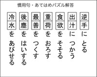 慣用句あてはめパズル解答