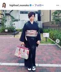 グッチをリメイクした帯　ハイヒール・モモコのインスタグラム@highheel_momokoより