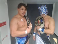 試合前には必ずアワライズを飲むという佐野さん／佐野蒼嵐さん提供