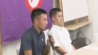 尽誠学園3年・廣瀬賢汰前主将（左）と高松商3年・山田圭介前主将（右）