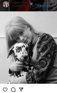 マリアンヌ・フェイスフルさんのインスタグラム＠mariannefaithfullofficialより