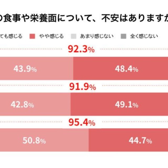 子どもの食事や栄養面についての不安（提供画像）