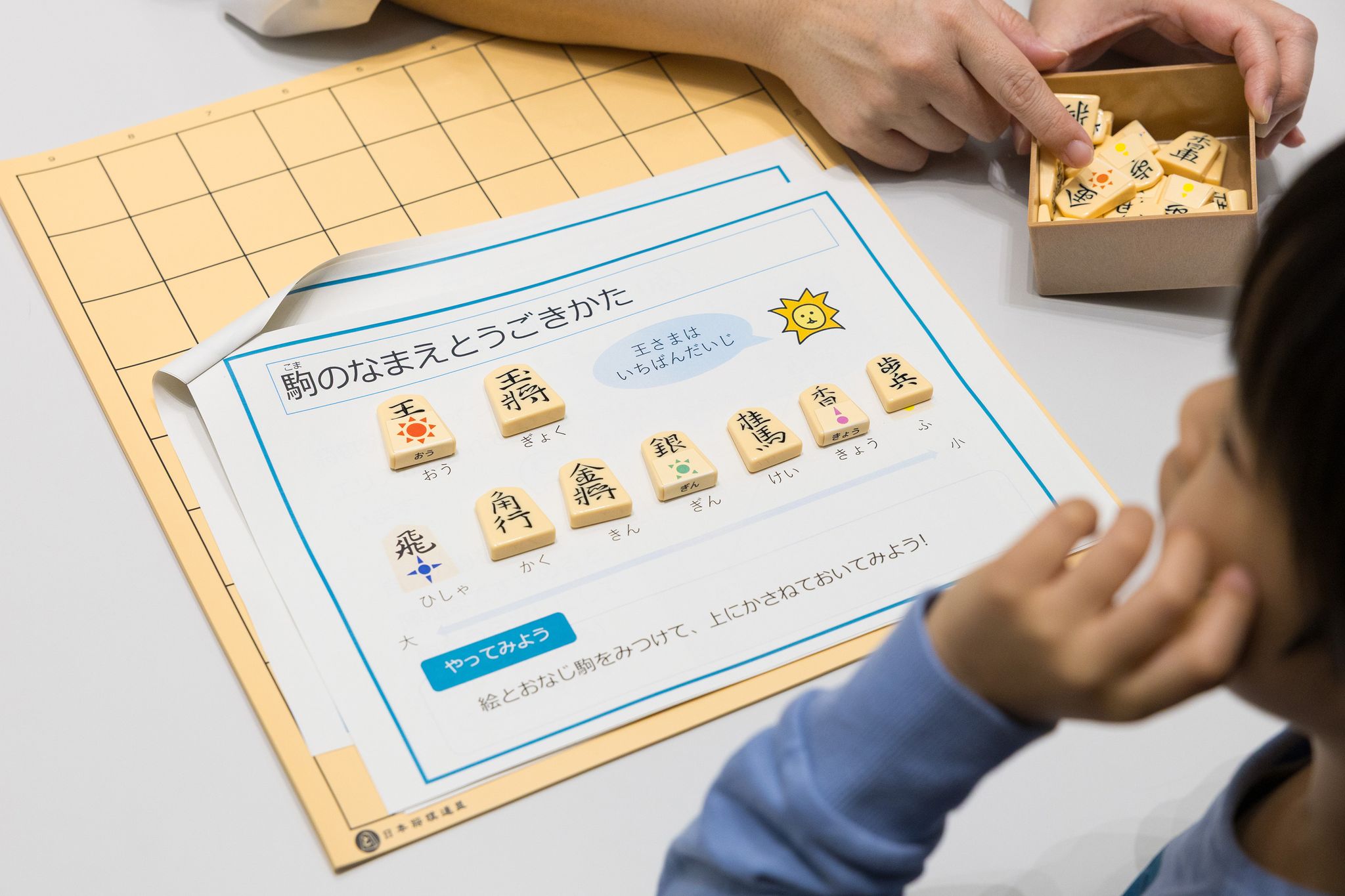 将棋の駒の動かし方を教えるテキスト