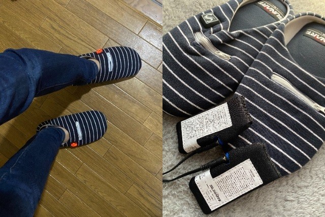 冷えた足先もじんわりあったか　ヒーター付きルームシューズに感動