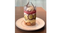 「烏城のピオーネ・チョコのガトーミルフィーユ」 提供：ANAクラウンプラザホテル岡山