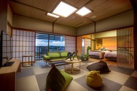 「グランディア芳泉の畳敷きの『恐竜ルーム』はおしゃれな空間じゅら」