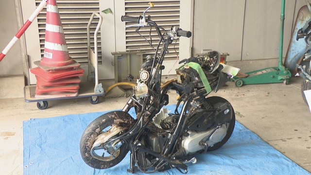 死亡した高校生が乗っていた原付きバイク