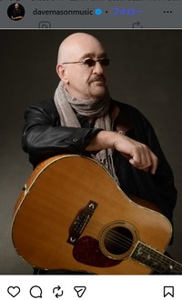 デイヴ・メイスンさんのインスタグラム＠davemasonmusicより