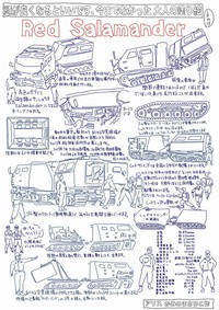 「Red Salamander」の解説付き（画像：かみのまさひこ）