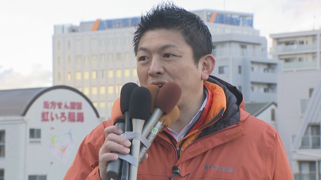 参政党／神谷宗幣 代表　岡山・北区　1月30日午後4時半ごろ