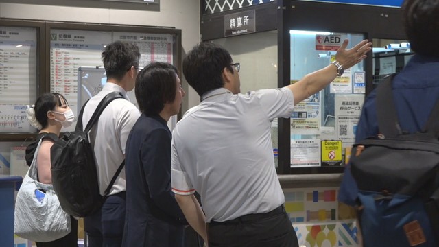 JR倉敷駅　午前8時半頃