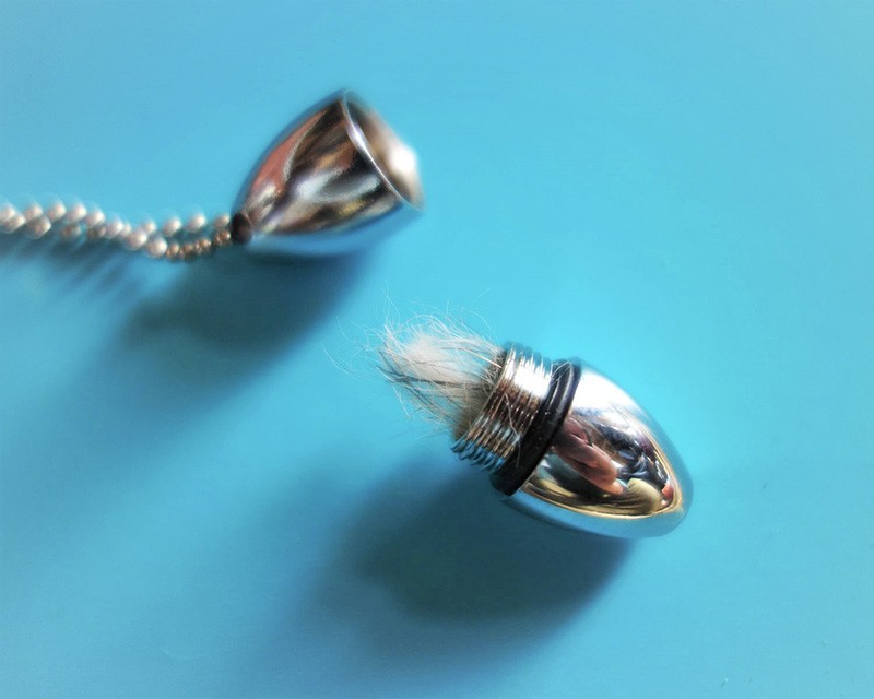 ロケットの中にねぎの毛を入れて、持ち歩いている（いっとくさん提供）