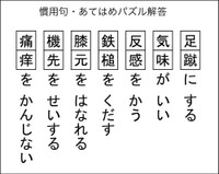 慣用句あてはめパズル解答