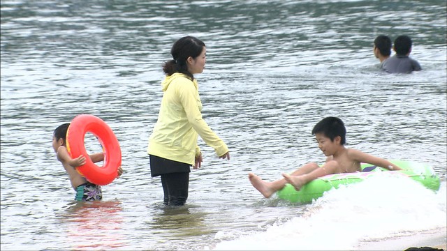 海水浴シーズンが到来　岡山県最大の渋川海水浴場がオープン　岡山・玉野市