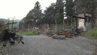 全焼した住宅の跡地　岡山県美咲町
