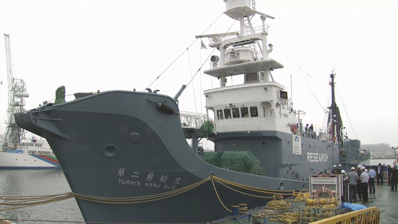 クジラ目視調査船　北太平洋へ　宮城・塩釜市