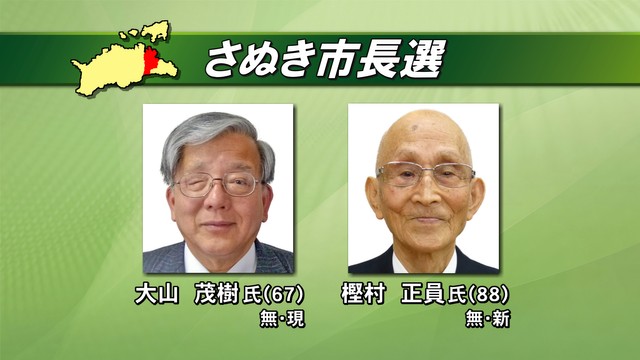 香川・さぬき市長選が告示　現職と新人の一騎打ちに
