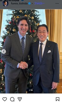 岸田文雄氏のインスタグラム＠fumio_kishidaより