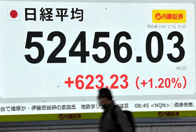 Energy-related stocks propel Nikkei above record close in morning trades 