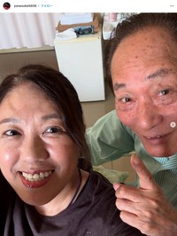 「7月4日は、結婚一周年、残念ながら病院のベッド上です笑笑」（桂米助さんのインスタグラムから）