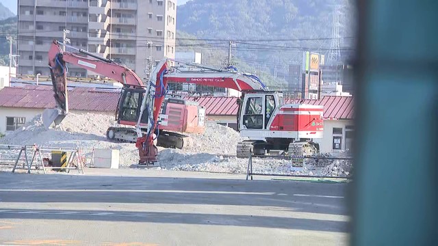 土壌汚染が見つかった工事現場　坂出市入舟町