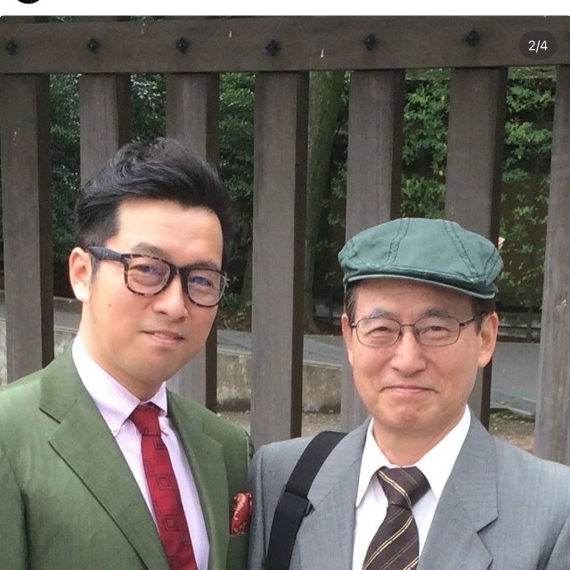黒沢薫さんが公開した父とのツーショット（黒沢薫さんの公式インスタグラムから）