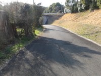 グレーチングの盗難が確認された市道／提供：津山市