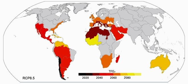 地球温暖化研究：5年干ばつが標準になる可能性があります