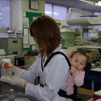 子連れ通学当時のじゃすさん（じゃすさん提供）