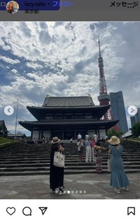 2024年7月には母カテリーナさんと日本旅行を楽しんでいた＝イザベル・テイトさんのインスタグラム＠izzy.tateより